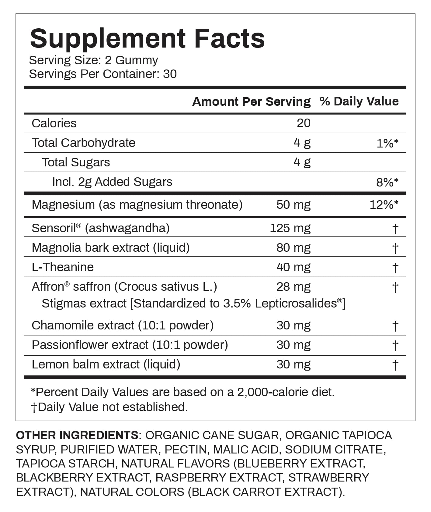 Full Ingredients