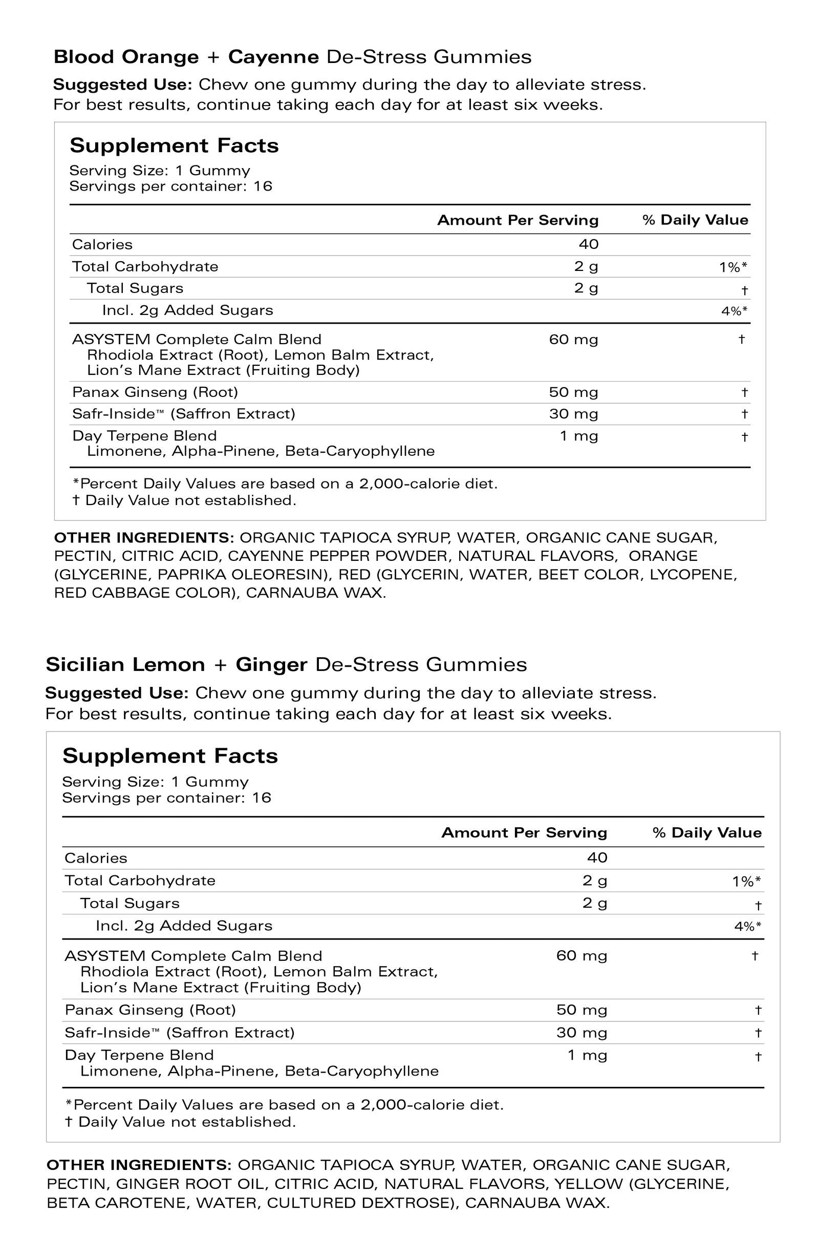 Ingredients Label 
