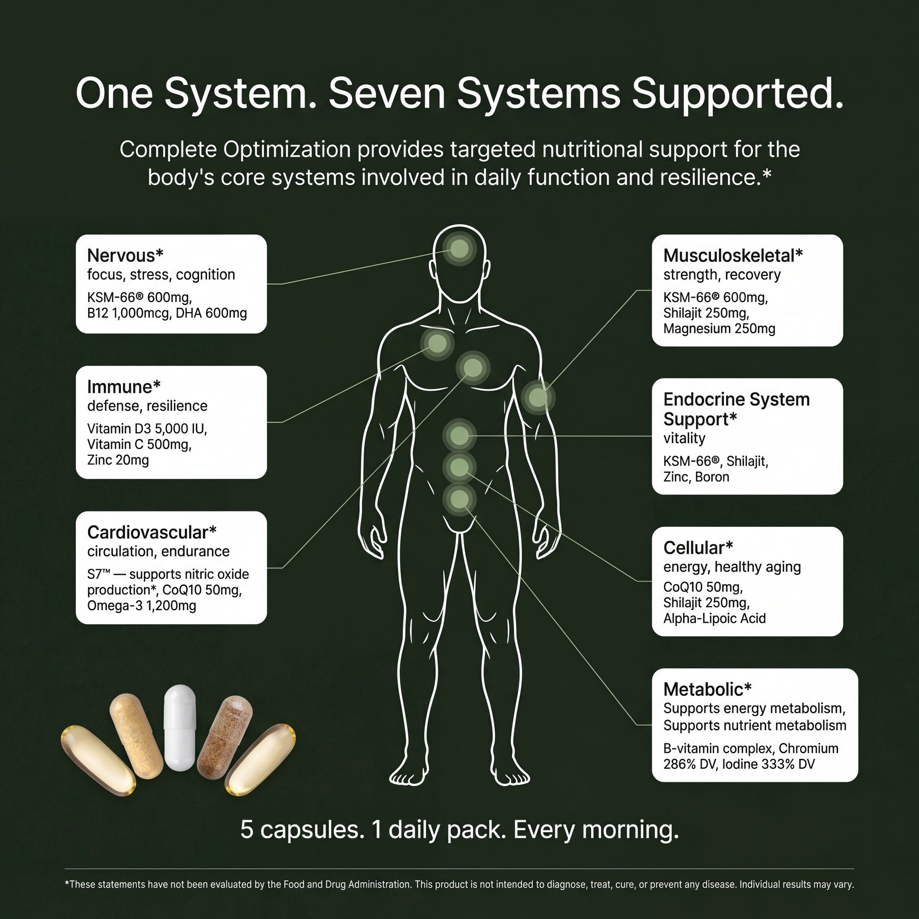 ASYSTEM Complete Optimization for Men daily pack