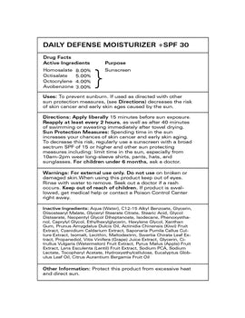 Daily Defense Moisturizer + SPF