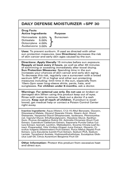 Daily Defense Moisturizer + SPF